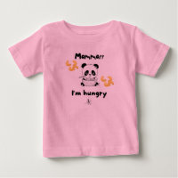 Mamma, tengo hambre panda, camiseta de bebé