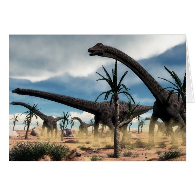 Manada del Diplodocus en el desierto (Anverso (Horizontal))