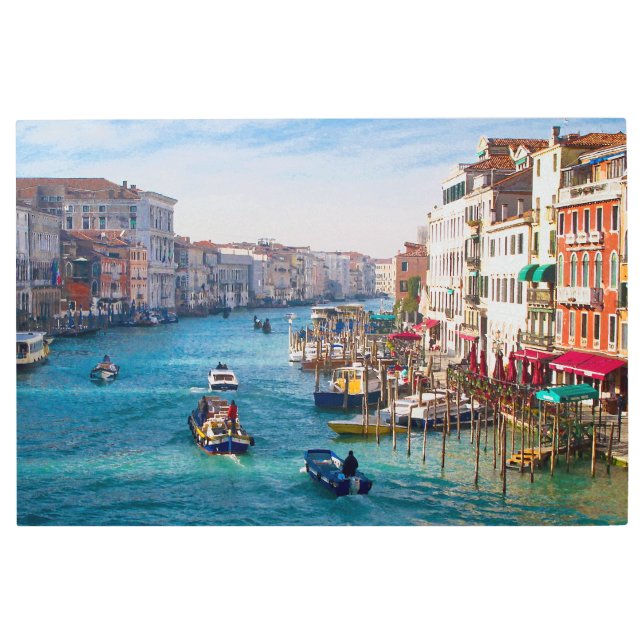 MAÑANA EN EL GRAN CANAL Metalizado Muro Arte (Anverso)
