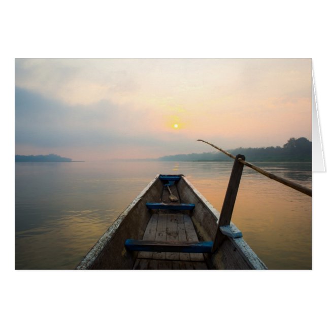 Mañana fuera del lago con el bote (Anverso (Horizontal))