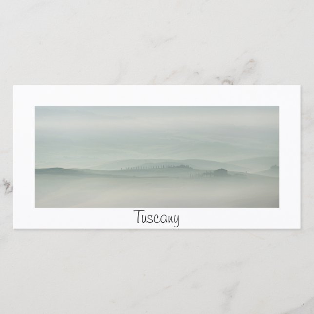 Mañana pastel en la nublada Toscana (Anverso)