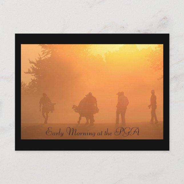 Mañana temprano en la tarjeta postal PGA (Anverso)