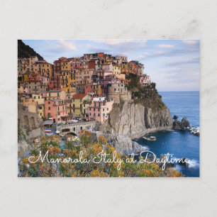 Manarola Italia en las postales diurnas de los