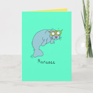 Manasee - Manatee con tarjeta de felicitación de g