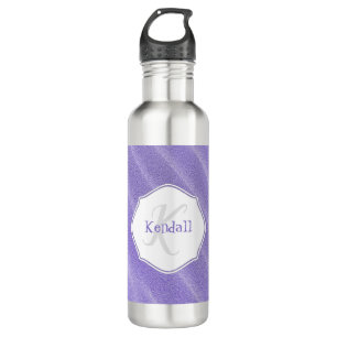 Mancha de arena morada riega botella de agua perso