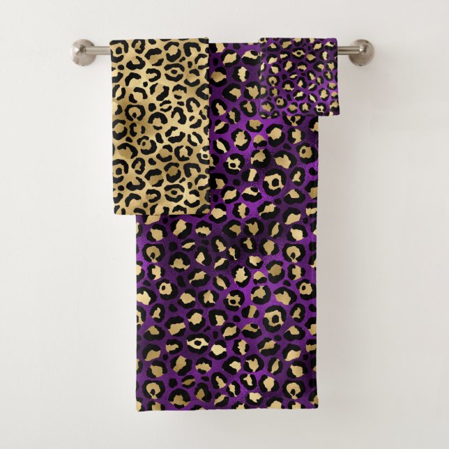 Mancha de leopardo de lámina dorada y púrpura eleg (In situ)