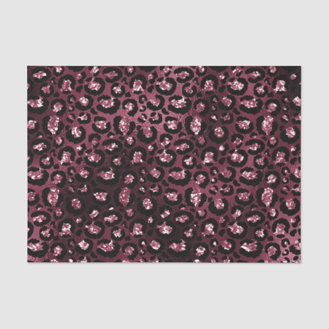 Manchas de leopardo de purpurina de lámina Glam de (Anverso)