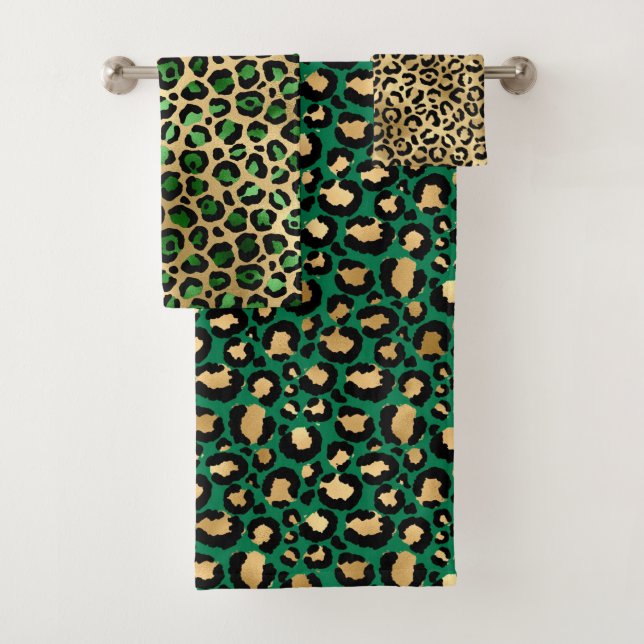 Manchas de leopardo doradas y verdes elegantes (In situ)