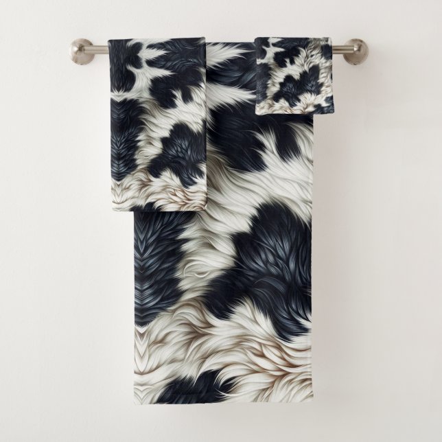 Manchas Negras Y Blancas De Vaca Aspecto Peludo (In situ)