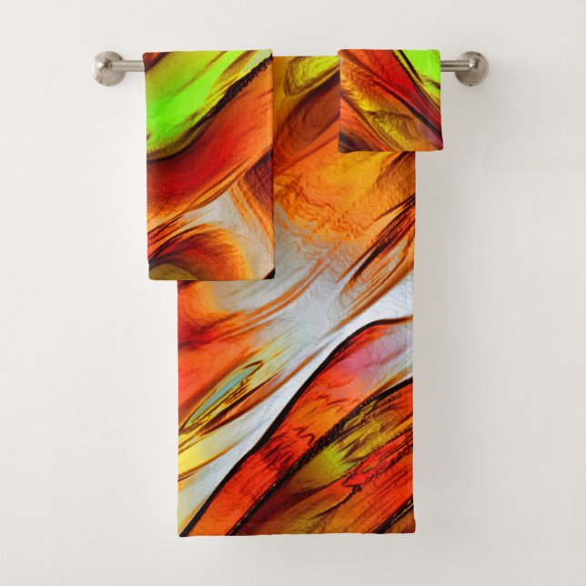 Manchas rojizas y amarillas cromadas, colores cáli (In situ)