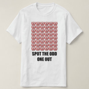 Manche la una hacia fuera camiseta impar