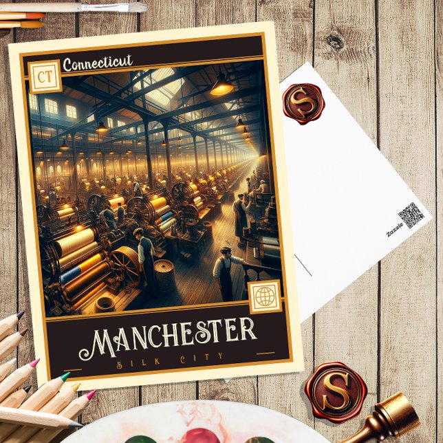 Manchester, Connecticut | Postal de época (Subido por el creador)