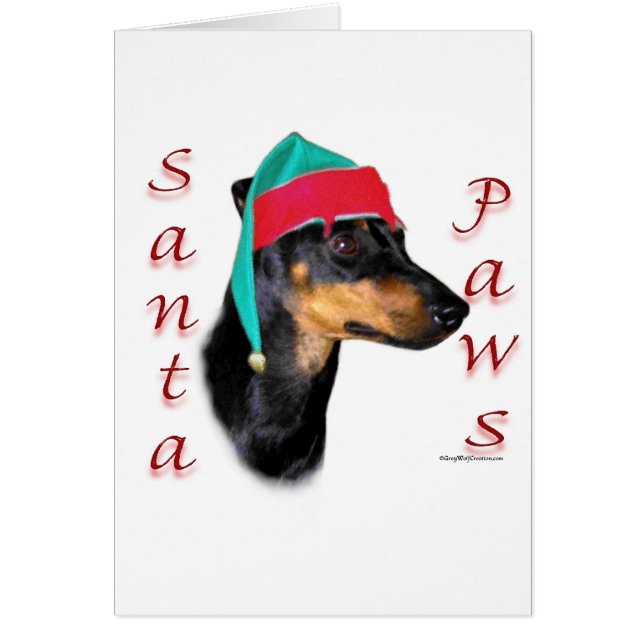 Manchester Terrier Santa Paws (Frente)