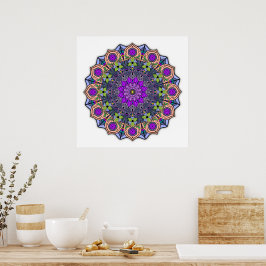 Mandala 12-2 VioletPeach - Póster