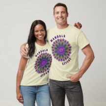 Mandala 12 Violeta Melocotón Rosa Verde - Camiseta