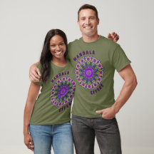 Mandala 12 VioletPeach Peach Pink Green - camiseta