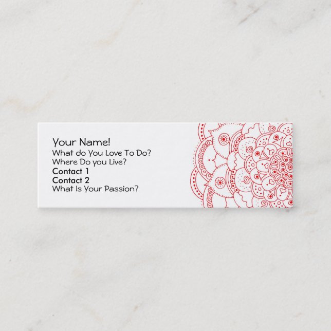 Mandala 2, tarjeta del perfil (Anverso)