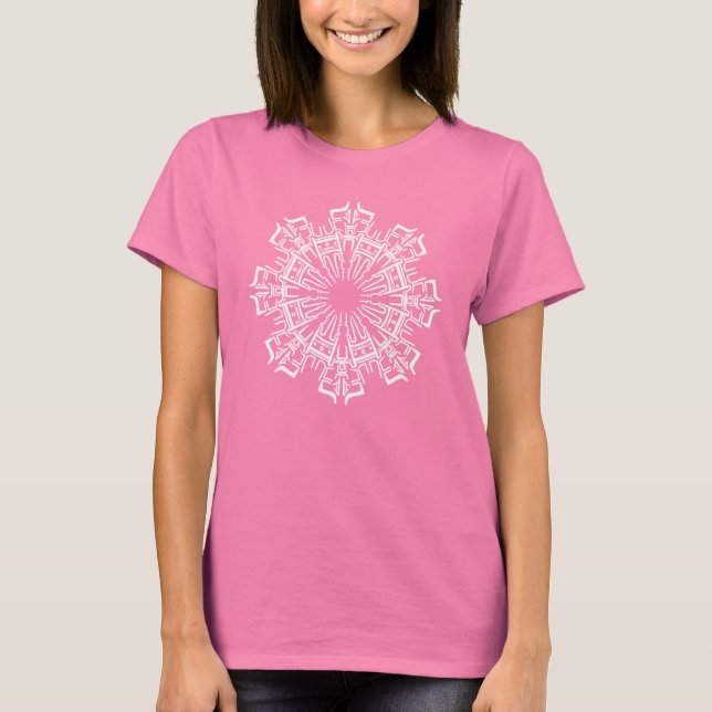Mandala 3 Diseño blanco Camisa para mujeres (Anverso)