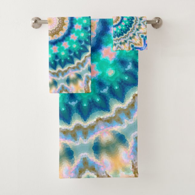 Mandala amarilla turquesa (In situ)