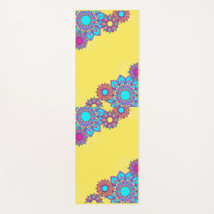 Mandala amarilla Yoga Mat