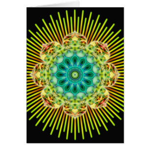 Mandala amarillo verde   negro