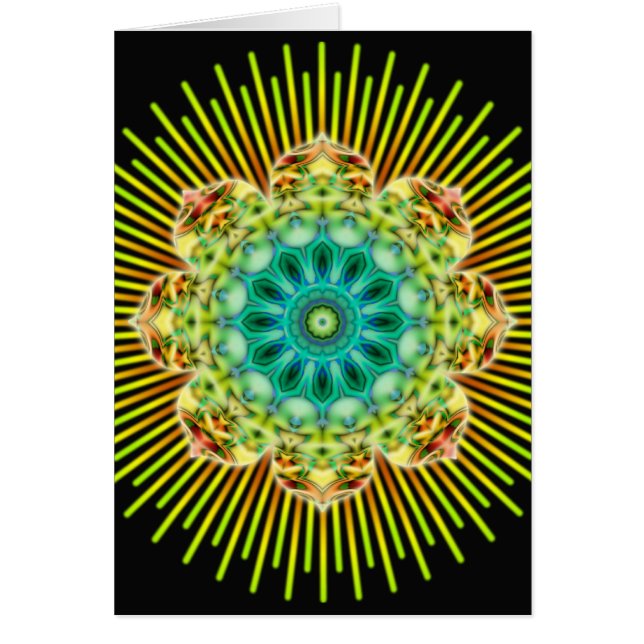 Mandala amarillo verde | negro (Frente)