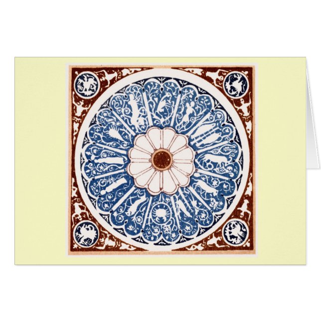 Mandala antigua del zodiaco (Anverso (Horizontal))