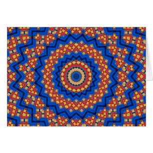 Mandala azul naranja