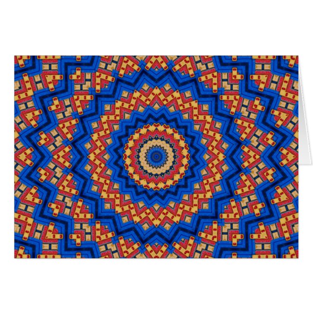 Mandala azul naranja (Anverso (Horizontal))