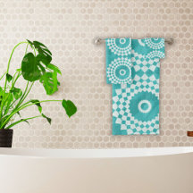 Mandala blanca y azul moderna