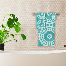 Mandala blanca y azul moderna