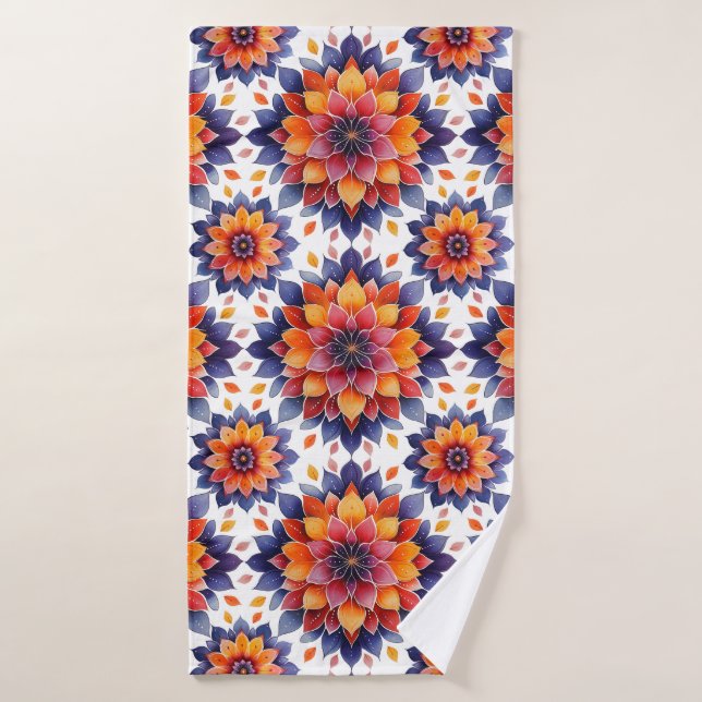 Mandala- Blüten- Muster (Toalla de baño)