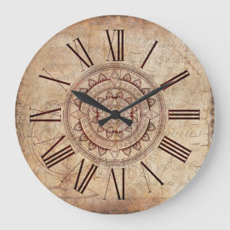 Mandala bohemia vintage estilo indio reloj de pare
