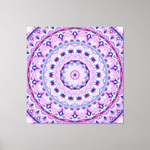 Mandala Boho Arte Geométrico Morado Vibrante