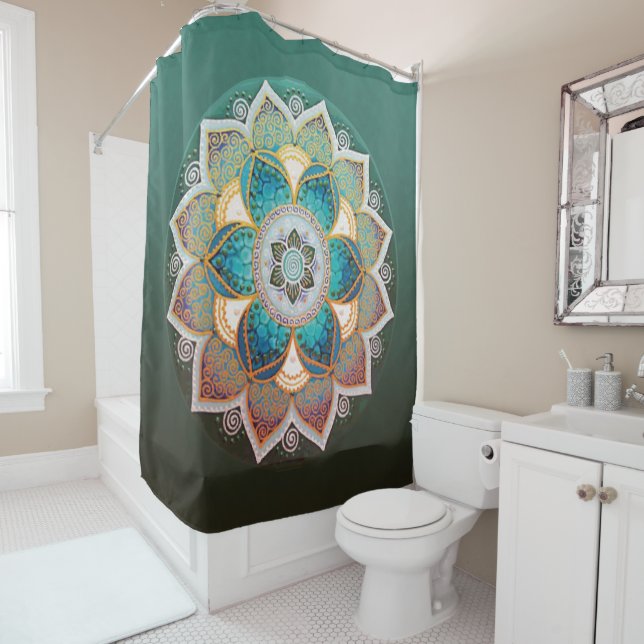 Mandala brillante - Cortina de ducha (In situ)
