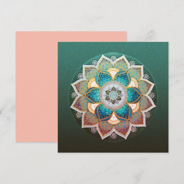 Mandala Brillante - Tarjeta de Felicitación (Anverso / Reverso)