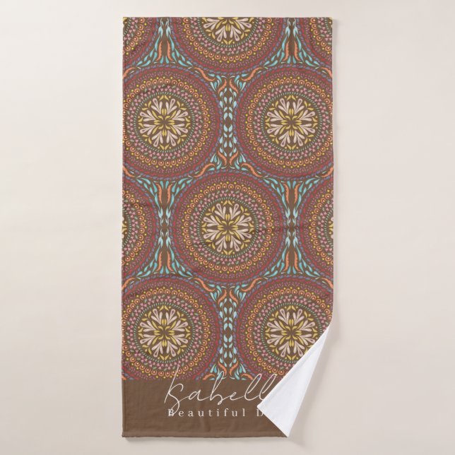 Mandala Brown (Toalla de baño)