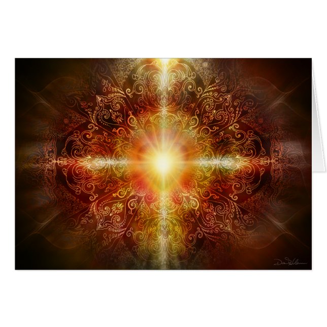 Mandala Brown del corazón (Anverso (Horizontal))