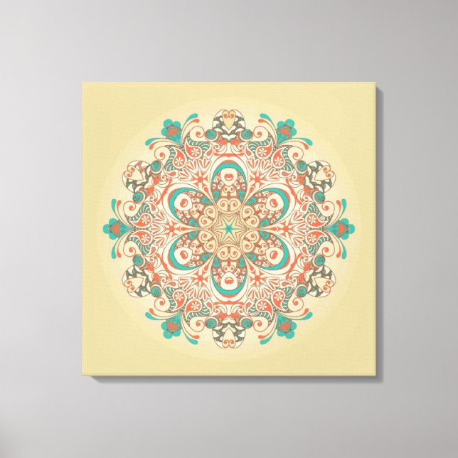 Mandala Caleidoscopio - Lienzo Envuelto (Anverso)