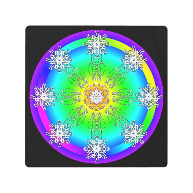 Mandala celta arte mural Metalizado (Anverso)