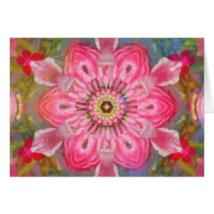 Mandala color de rosa rosada de la mariposa