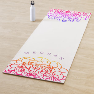 Mandala colorida Monograma Yoga Mat