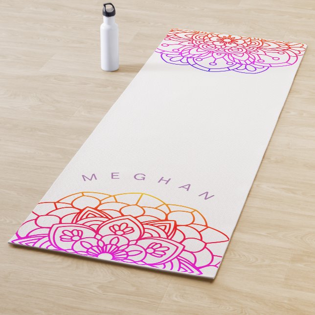 Mandala colorida Monograma Yoga Mat (In situ)