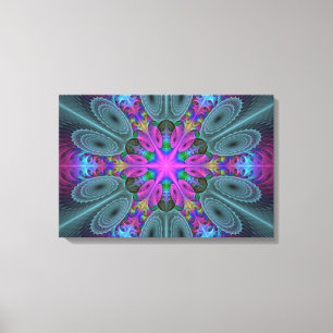 Mandalá Colorido Impactante Arte Fractal Caleidosc