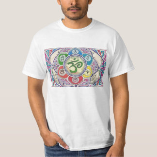 Mandala con la camiseta de cuatro manos