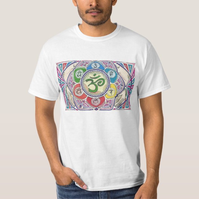 Mandala con la camiseta de cuatro manos (Anverso)