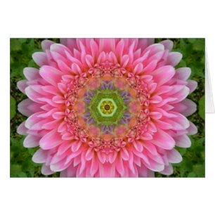 Mandala curativa de la dalia rosada