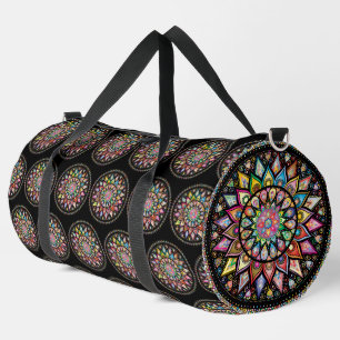 Mandala de arcoiris india grande bolsa de Duffel