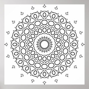 Mandala de Círculo Orbital con Arte de Anillo de É