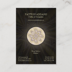 Mandala de disminución de oro - tarjeta de visita